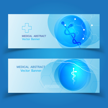 Set of Medical Banners vector illustration. EPS 10.のイラスト素材