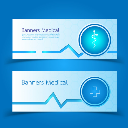 Set of Medical Banners vector illustration. EPS 10.のイラスト素材