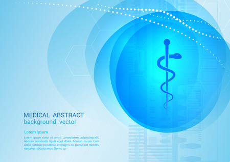 Abstract molecules medical background concept template design Vector Illustration.のイラスト素材