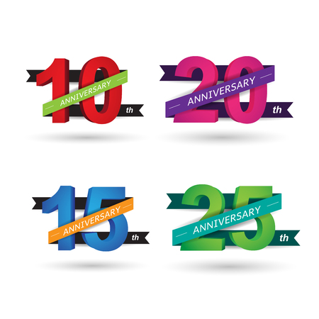 
Anniversary celebration of numbers background. vector illustrationのイラスト素材