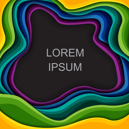 Modern abstract. Fluid organic colorful shapes. Cool gradient shapes compositionのイラスト素材