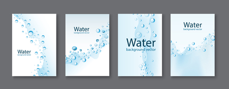Abstract Water transparent drops backgrounds.vectorのイラスト素材