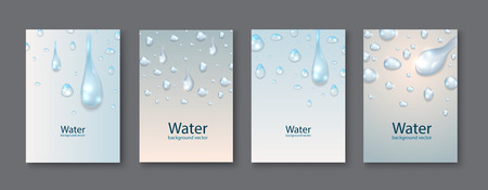 Abstract Water transparent drops backgrounds.vectorのイラスト素材