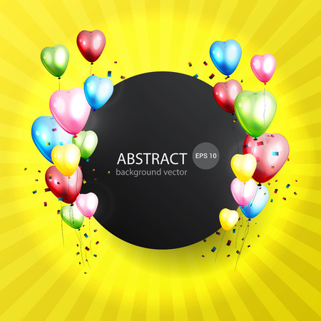 Celebration colorful background with balloons. Vector illustration.のイラスト素材