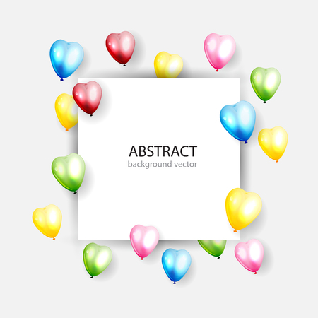 Celebration colorful background with balloons. Vector illustration.のイラスト素材