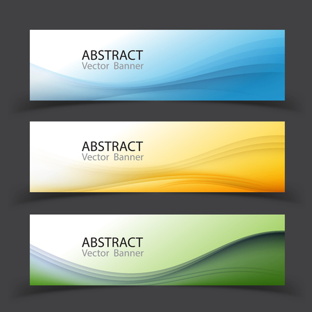 Vector abstract design banner template.Perfect background design for headline and sale banner.blue and green waved lines for brochure, website, flyer design. Transparent wave.のイラスト素材