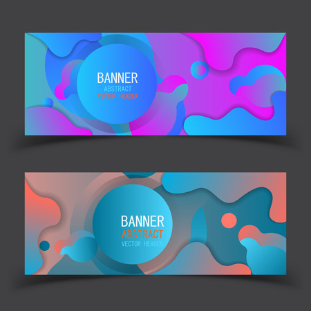 Banner future geometric patterns. Eps10 vector. Perfect background design for headline and sale banner.のイラスト素材