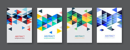 Abstract colorful geometric triangular backgrounds. vector modern flyer.のイラスト素材