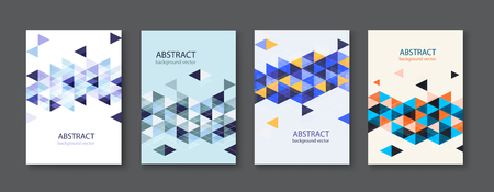 Abstract colorful geometric triangular backgrounds. vector modern flyer.のイラスト素材