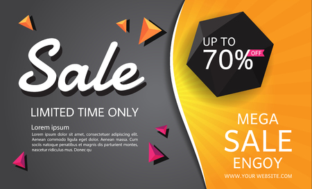 Sale posters vector. Black friday sale banner, special offer shopping illustrationのイラスト素材