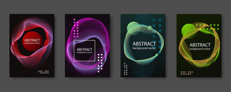 Set of abstract colorful. Fluid gradients banner design. vectorの写真素材
