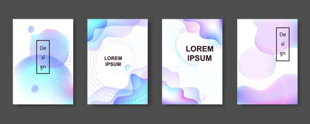 Abstract Gradient flowing geometric pattern background. Minimal color abstract gradient banner template.のイラスト素材