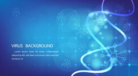 background. Vector concept of dangerous virus  medical cell.のイラスト素材