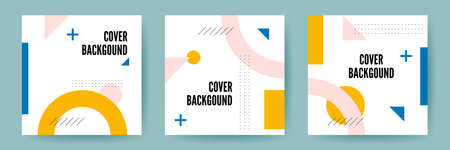 Circles geometric wallpaper. Trendy gradient shapes composition.のイラスト素材