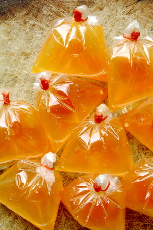 Orange Chilli Pickle in Vinegarの写真素材
