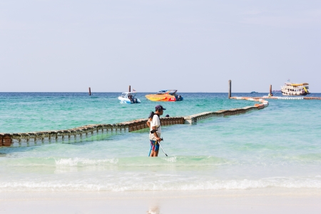 PATTAYA, THAILAND - DEC 10: Life guard working on the seaside on 10 December 2012 at Pattaya,Chonburiのeditorial素材