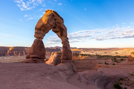 Delicate Arch in Arches National Park, Moab, Utah.の写真素材