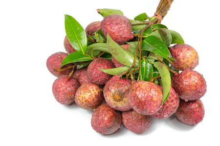 Red big and sweet Lychee named Chakrapad.の写真素材