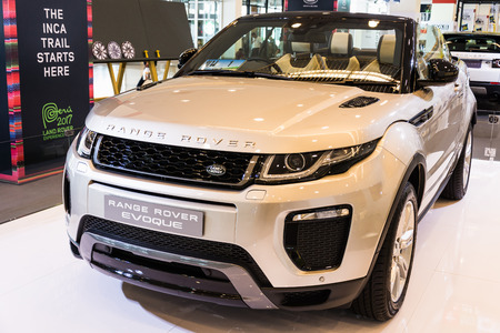 BANGKOK - AUGUST 21, 2017 : RANGE ROVER EVOQUE on display at Bangkok International Grand Motor Sale 2017(Big Motor Sale) in Bangkok, Thailandのeditorial素材