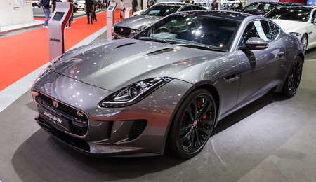 BANGKOK - AUGUST 21, 2017 : Jaguar f type display at Bangkok International Grand Motor Sale 2017(Big Motor Sale) in Bangkok, Thailandのeditorial素材