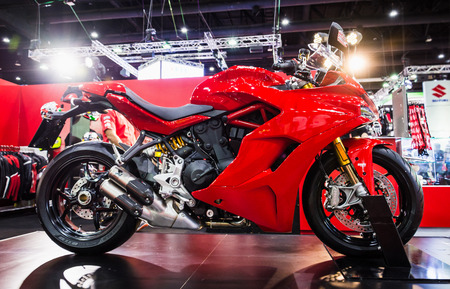 BANGKOK - AUGUST 21, 2017 : ducati supersport on display at Bangkok International Grand Motor Sale 2017(Big Motor Sale) in Bangkok, Thailandのeditorial素材