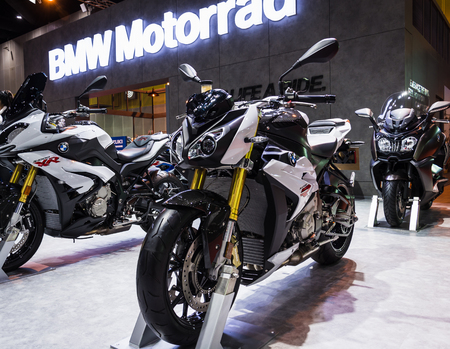 BANGKOK - AUGUST 21, 2017 : bmw s1000r on display at Bangkok International Grand Motor Sale 2017(Big Motor Sale) in Bangkok, Thailandのeditorial素材