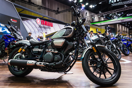 BANGKOK - AUGUST 21, 2017 : Yamaha Bolt R on display at Bangkok International Grand Motor Sale 2017(Big Motor Sale) in Bangkok, Thailandのeditorial素材