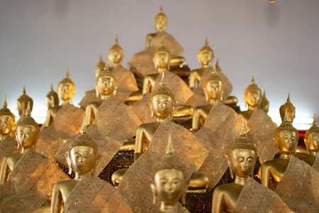 Bangkok, Thailand - June 18, 2022. Wat Paknam Phasi Charoen.  Glass Chedi with Buddha relics in...