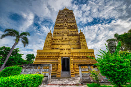 Chachoengsao / Thailand / October 25, 2020 : Wat Chom Phothayaram, Peaceful place with beautiful objects.の写真素材