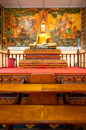 Samut Sakhon, Thailand - July 31, 2022.  Wat Kalong . Temple famous for talismansのeditorial素材