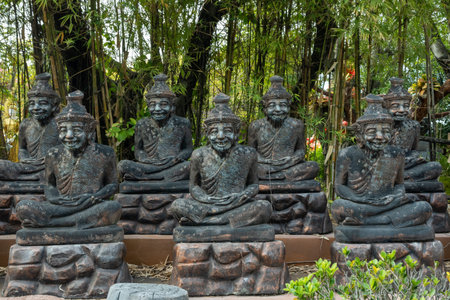 Ayutthaya, Thailand. 07 January  2023, Hermit Novice Ashram That Buddhakhun, holy gathering place...