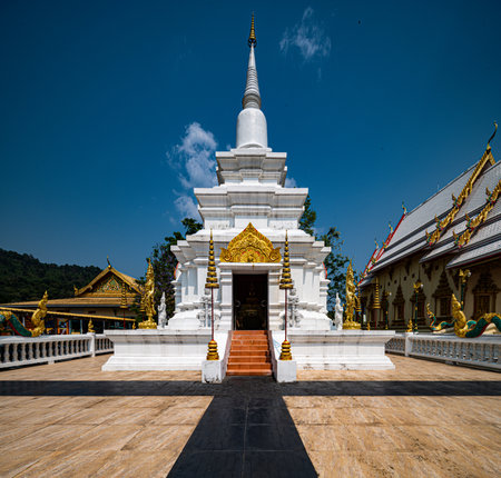 Nakhon Nayok, March 05, 2023. Makha Bucha Park, religious place havin 1250 buddha statues to worship about Makhabucha.のeditorial素材