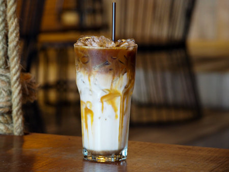 Ice caramel mochiatoの写真素材