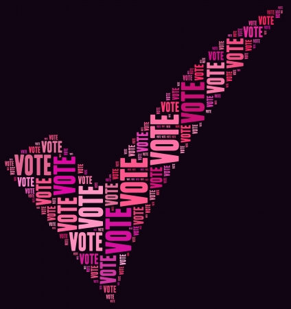 VOTE -text graphics and arrangement concept on white background (word cloud)の写真素材