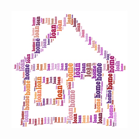 House info-text graphics and arrangement conceptの写真素材
