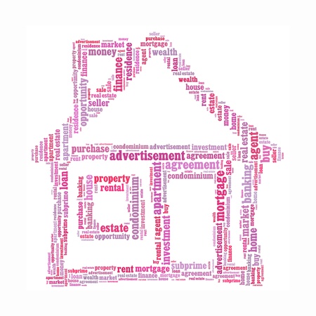 House info-text graphics and arrangement conceptの写真素材