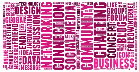 Social media info text graphic and arrangement concept.の写真素材