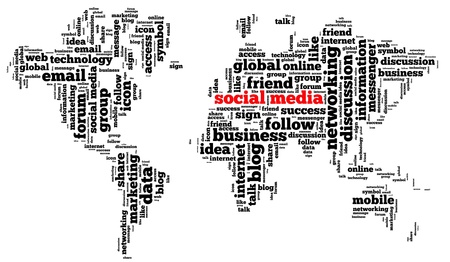 Social media info text graphic and arrangement concept.の写真素材