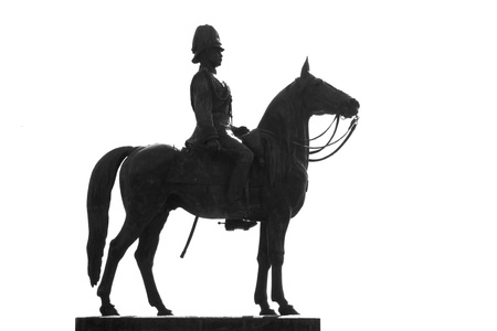 The equestrian statue of King Chulalongkorn in Bangkok, Thailandのeditorial素材