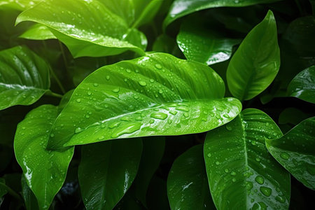 Tropical leaf background  Generative AIの素材