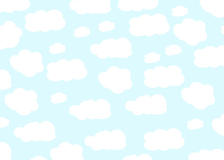 Cloud design. Baby background. Blue sky with clouds. Vector illustration.のイラスト素材