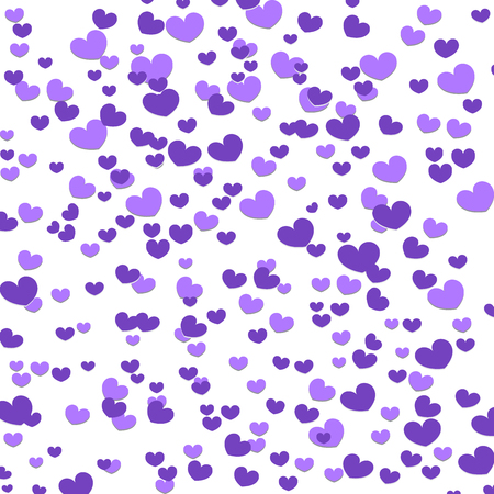 Hearts Design Background. Greeting Card Valentine Day. Vector illustration. Heart pattern. Falling Confetti.のイラスト素材