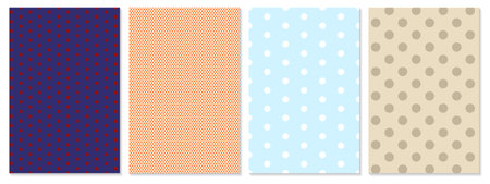 Polka dot pattern vector. Baby background. Set of template dots. Eps10.のイラスト素材