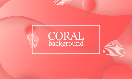 Coral abstract background. Vector illustration. Red pink background. Color coral pattern.のイラスト素材