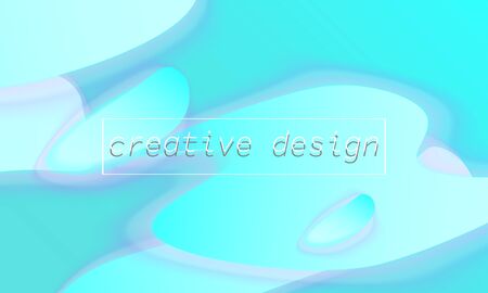 Modern poster. Fluid shapes. 3d geometric background. Vector illustration.のイラスト素材