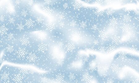 Winter snow background. Vector illustration. Snowfall sky. Christmas background. Falling snow.のイラスト素材