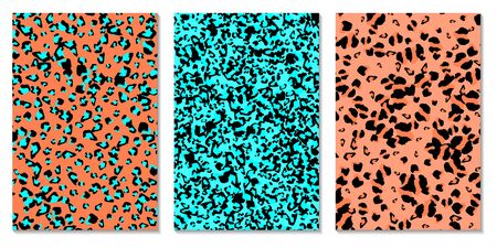 Leopard fur texture. Animal skin pattern. Vector illustration.のイラスト素材