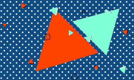 Abstract fun background. Memphis design. Colour shapes pattern. Vector Illustration.