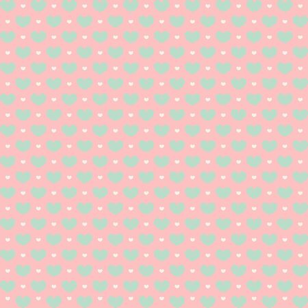 Hearts pattern. Retro style. Valentine day design. Pink color. Love day. Vector.のイラスト素材