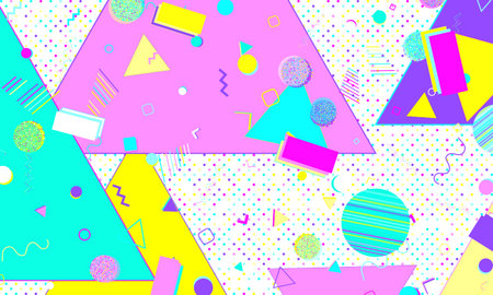80s background. Abstract dots. Memphis pattern. Vector Illustration. Hipster style 80s-90s pattern....